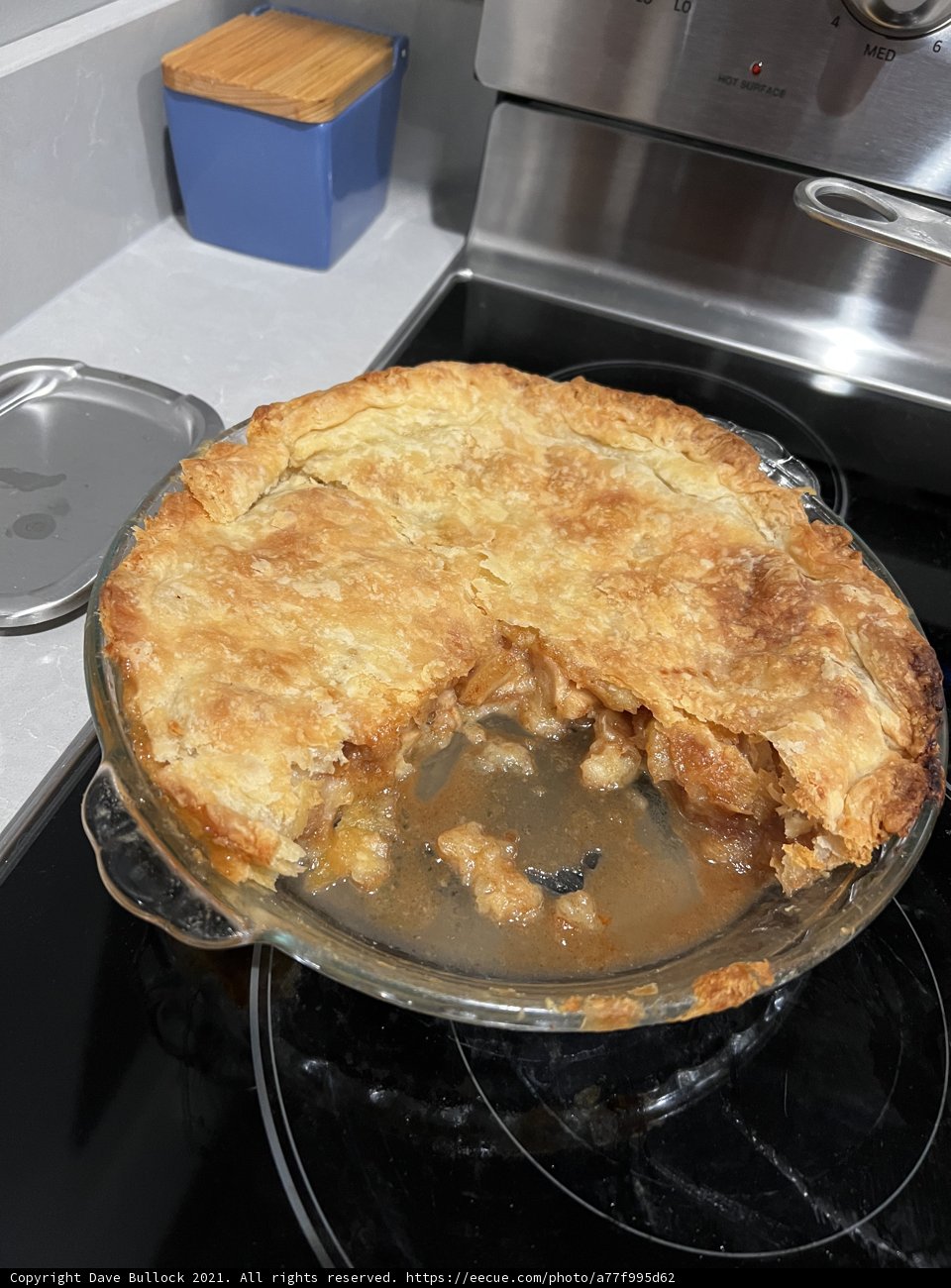 Warm Apple Pie on the Stove