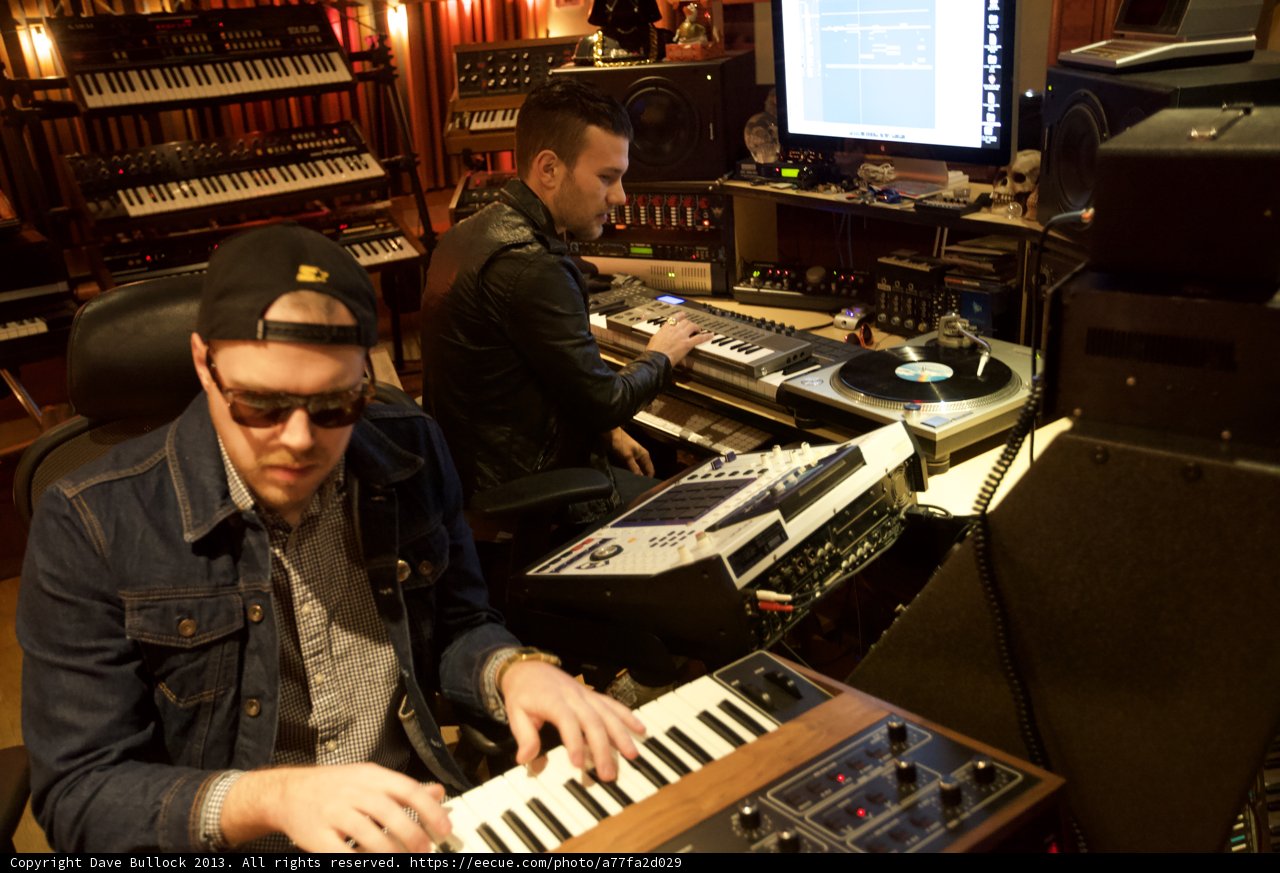Keyboard Duo in the Recording Studio