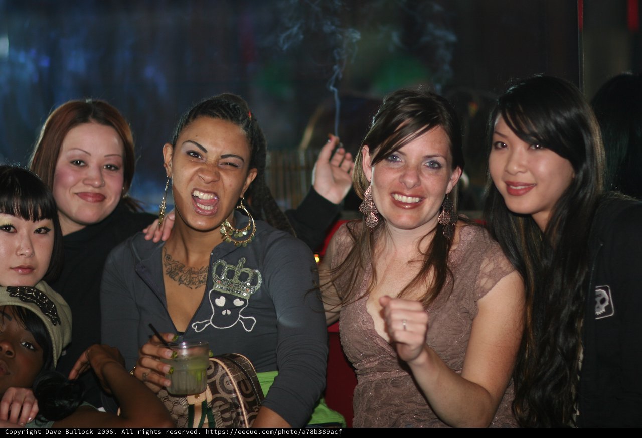 Friends Celebrating at Nightclub Party Night Out