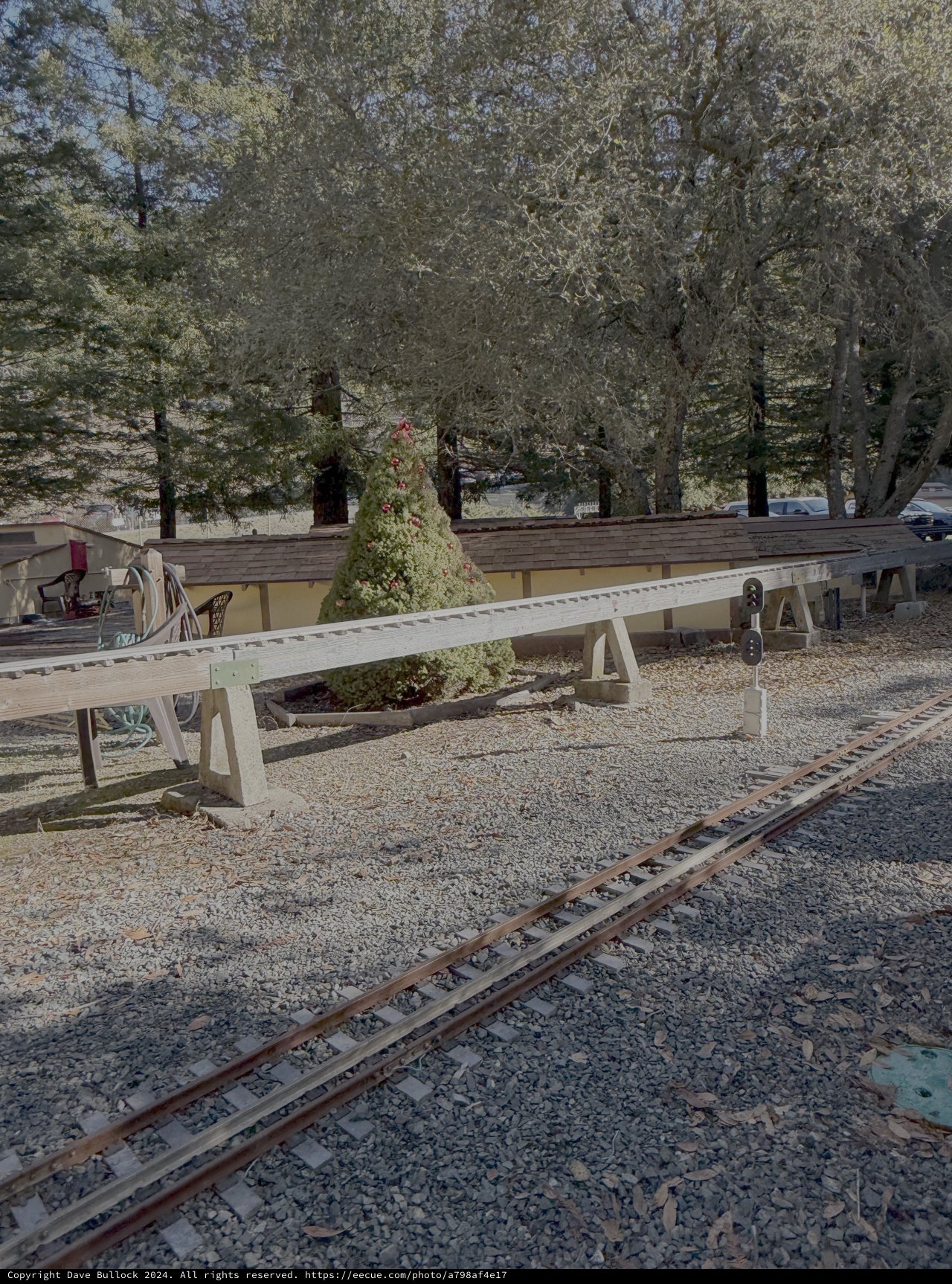 Miniature Railway Track Under Construction in Backyard