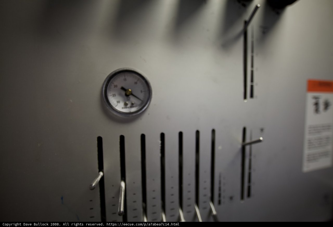 Pressure Gauge on Metal Panel