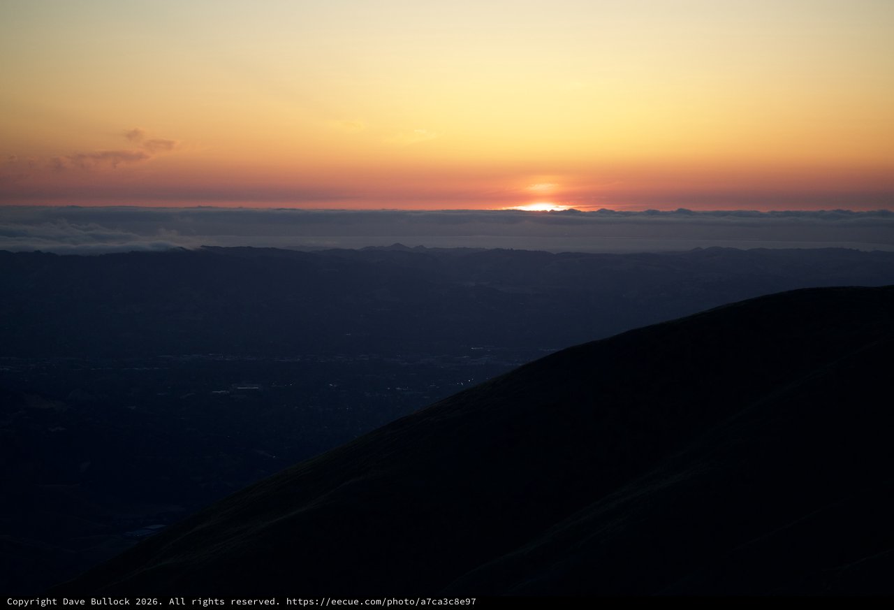 Last Light Fades Beyond the Bay Area Valley