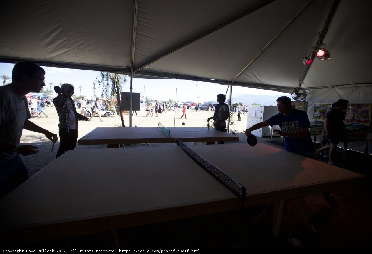 Ping Pong Fun in Coachella Tent