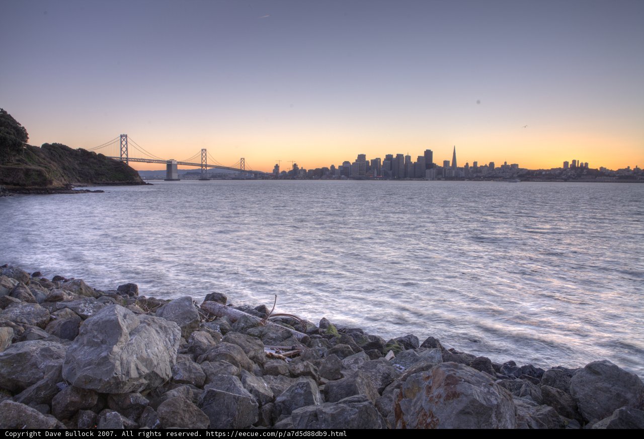 Sunset Over the Urban Bay