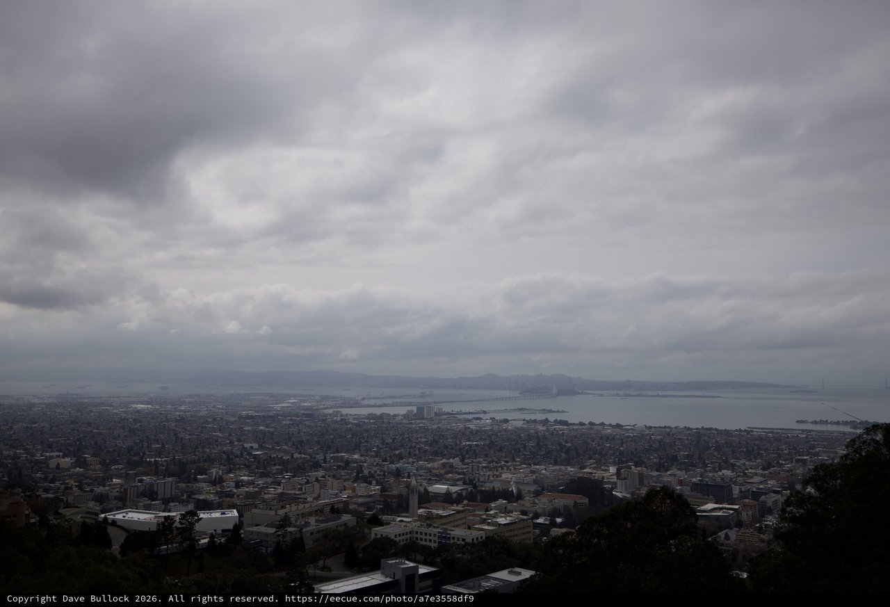 Overcast Bay Area Vista from Berkeley Hills