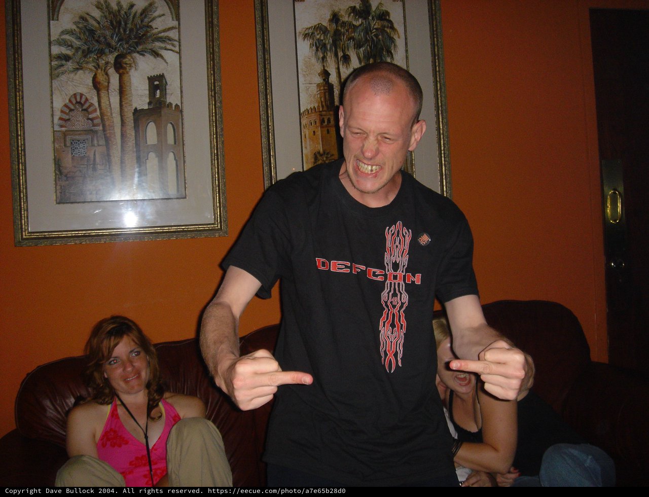 Defcon Attendee Strikes Fierce Pose at House Party