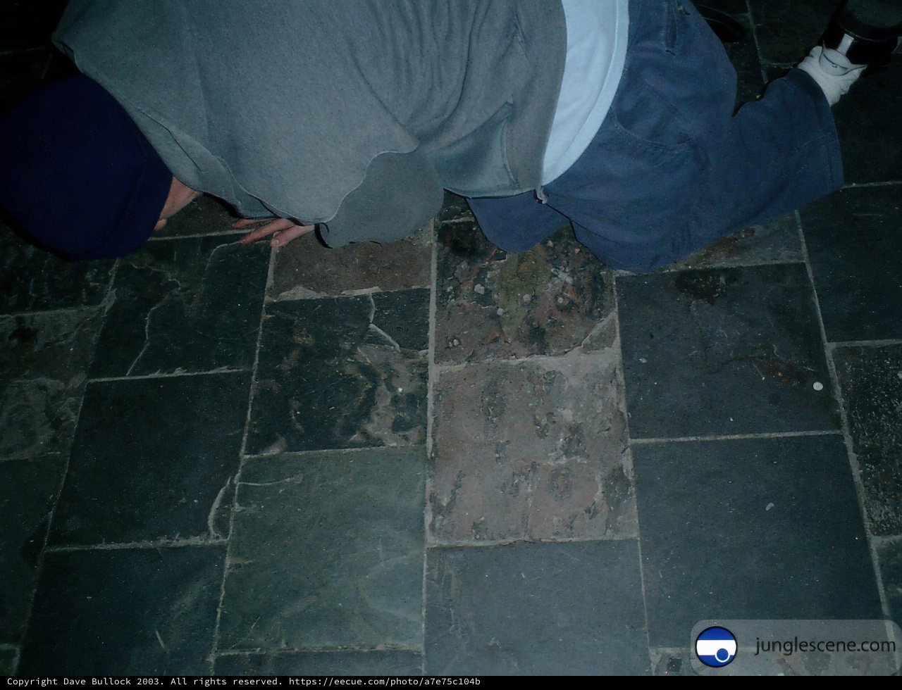 Kneeling on Flagstone