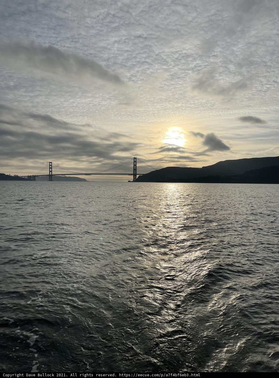 Sunset over the Golden Gate Bridge