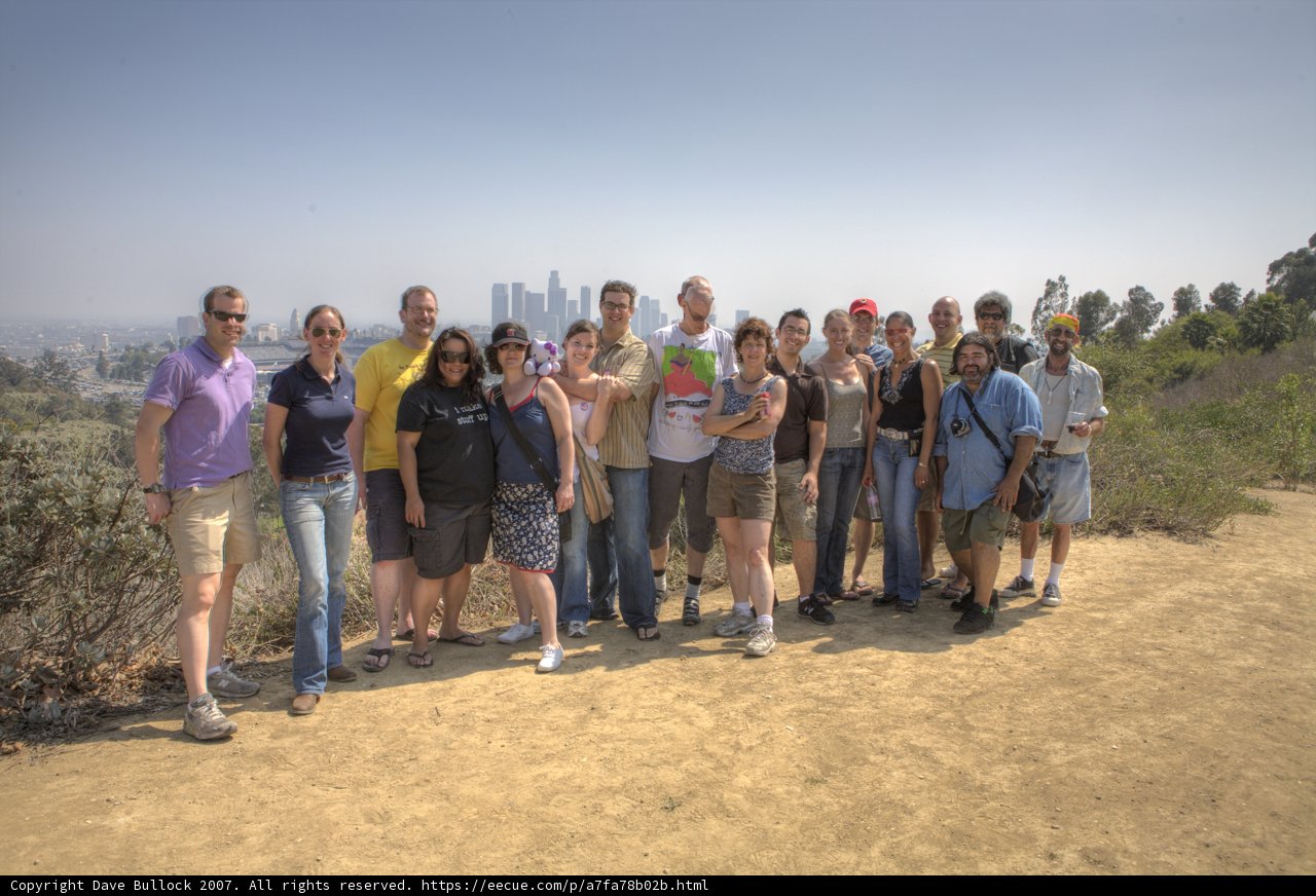 Crowd on a Hiking Trail
