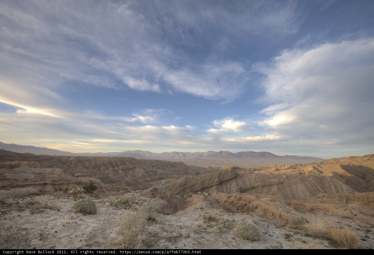 Rocky Hillside Overlooking the Vast Desert