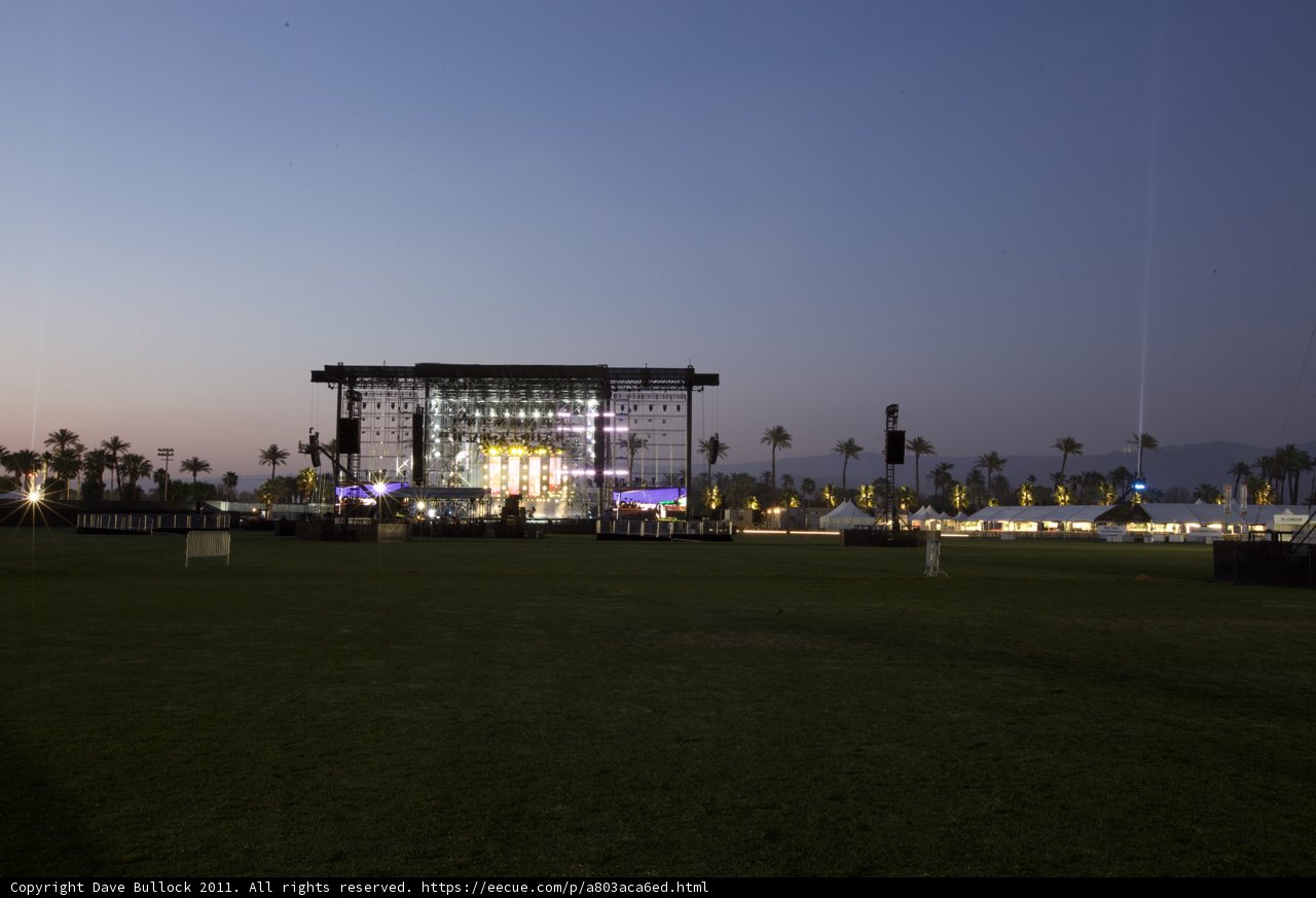 A Stage in the Field at Dusk