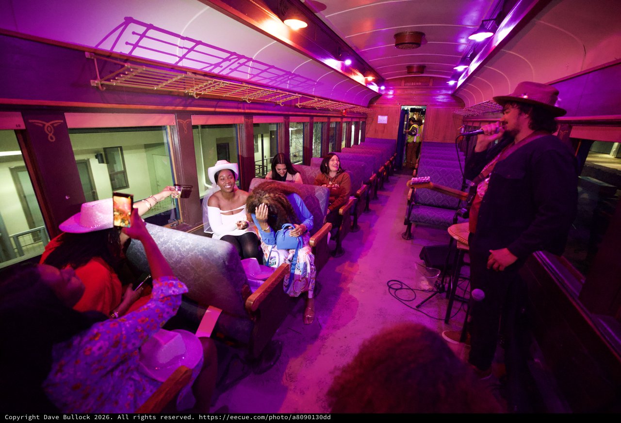 Intimate Live Music Performance in Vintage Train Car