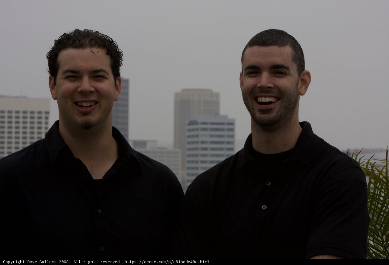 Smiling Duo in the City