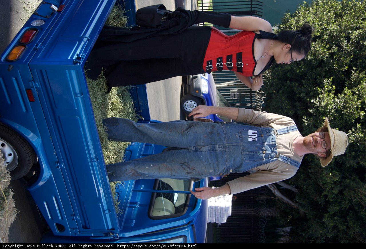 Man in Blue Truck