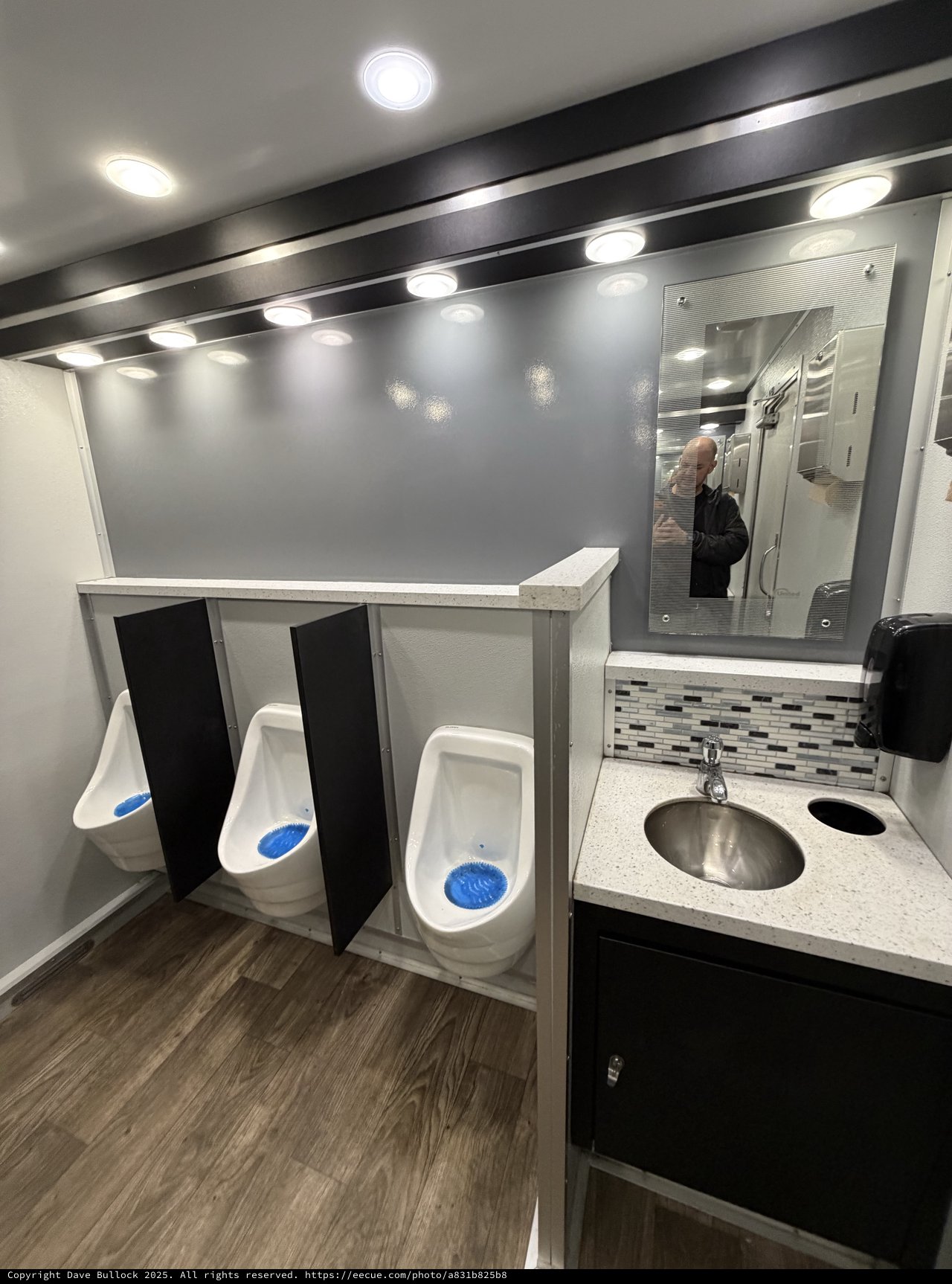 Modern Commercial Restroom with Contemporary Design Elements
