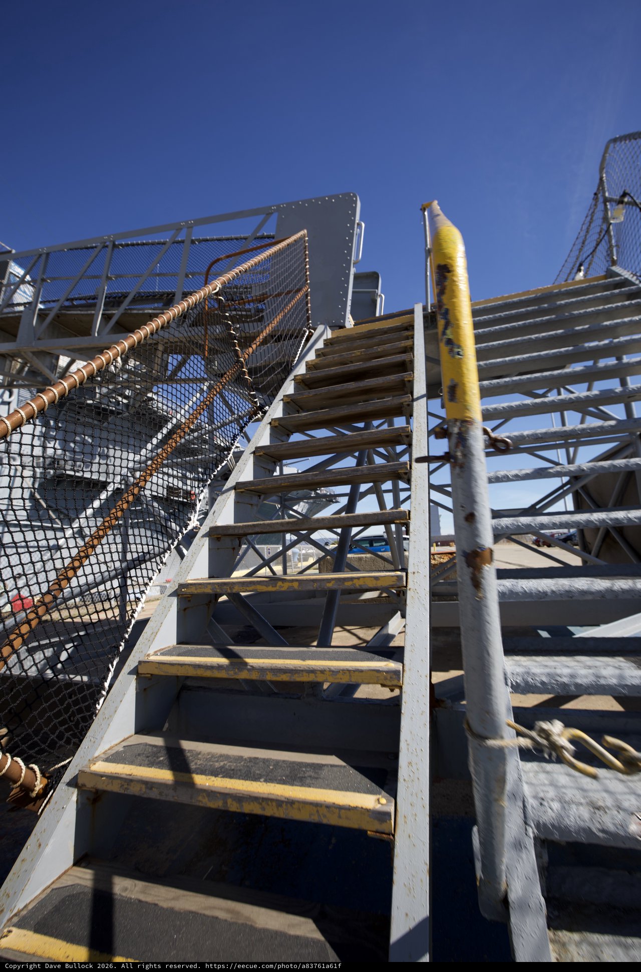 Industrial Stairway on USS Hornet Aircraft Carrier