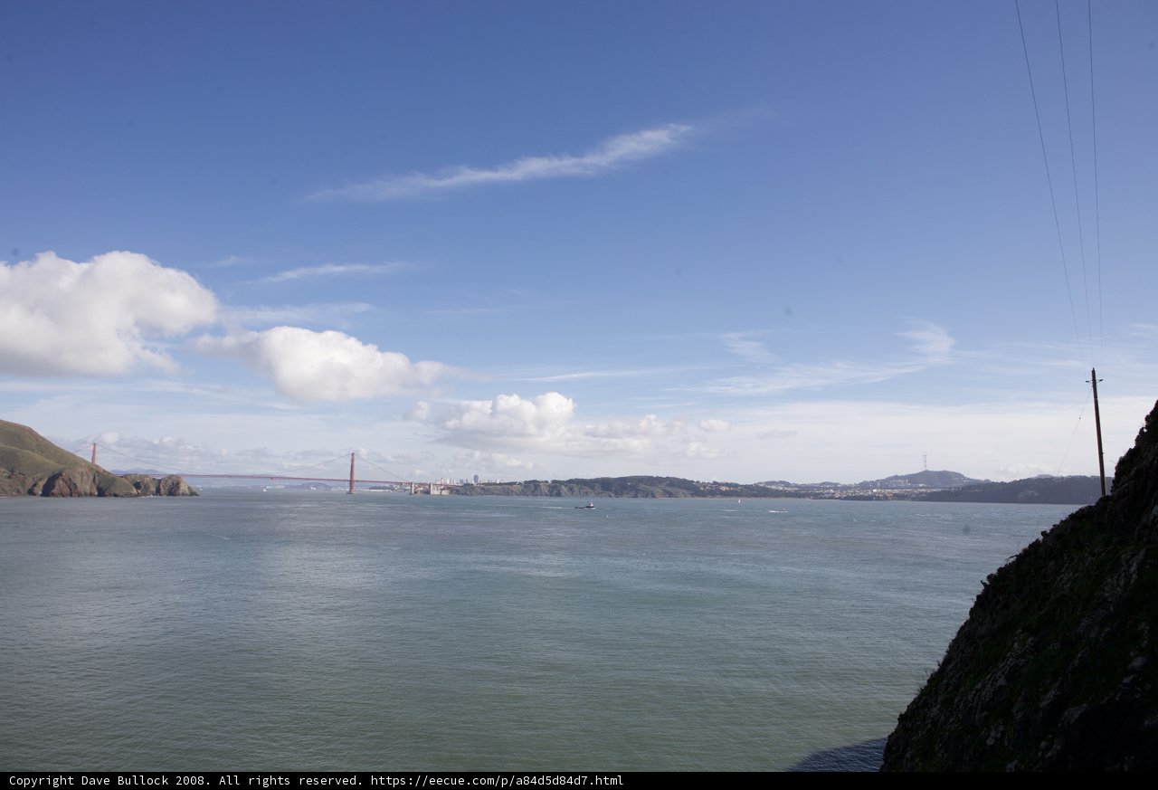 Spectacular View of the Golden Gate Bridge from Promontory