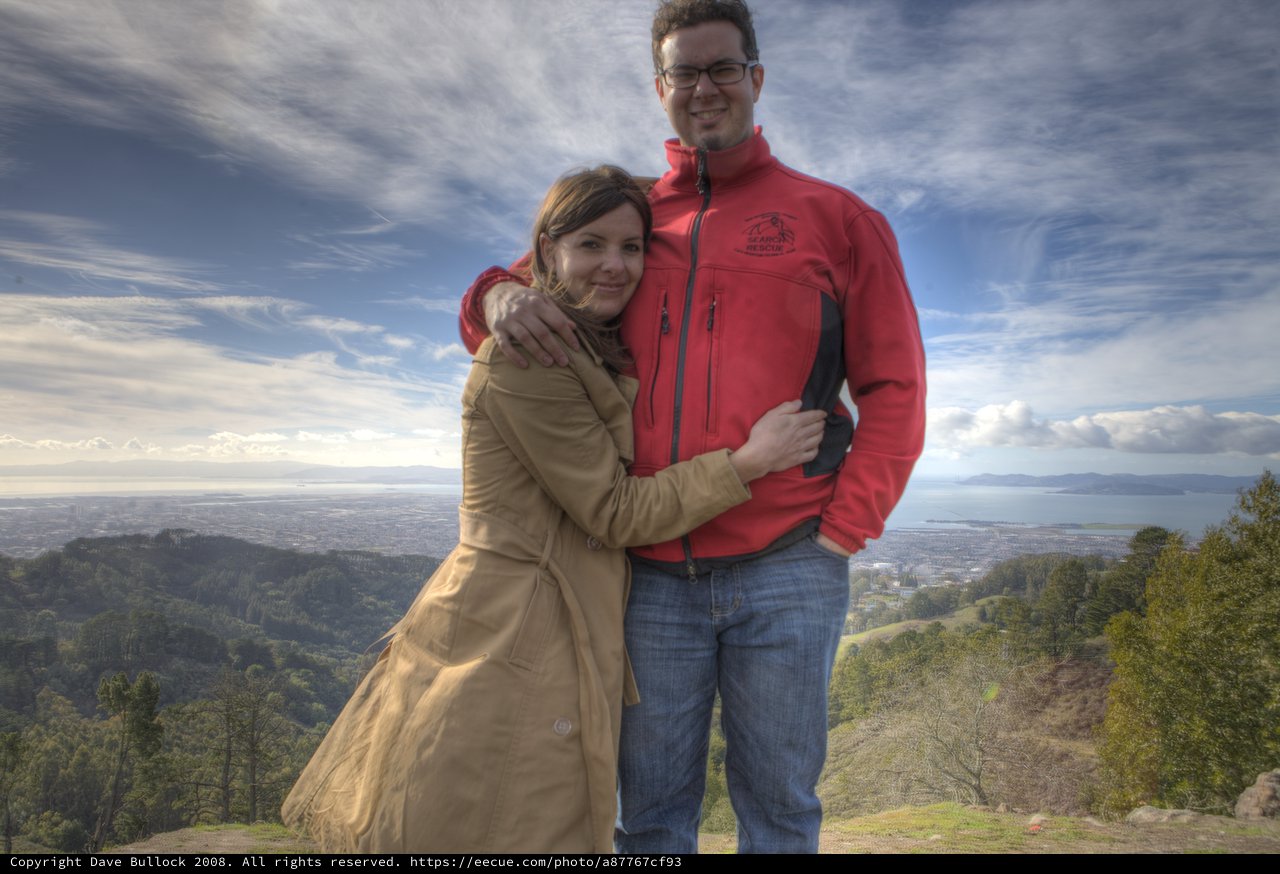 Couple Embracing at Berkeley Hills Overlook