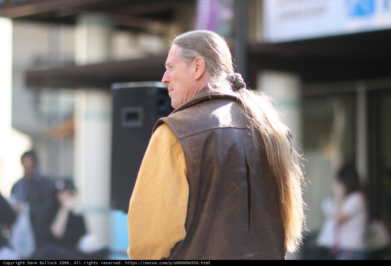 Man in Long Hair and Jacket