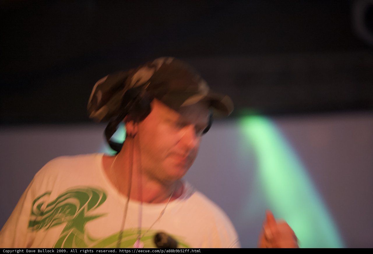 Hat and Headphone-wearing Performer at Coachella 2009