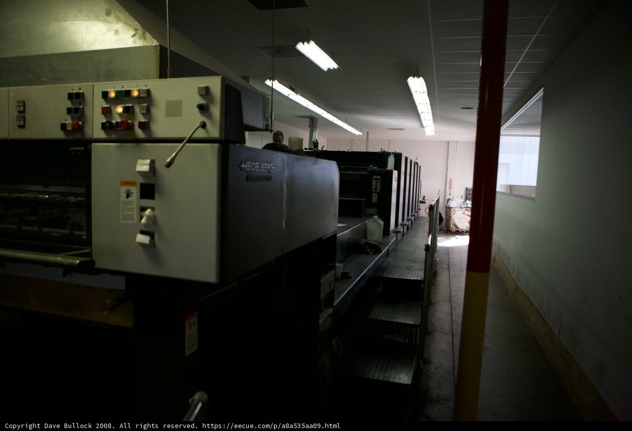 Printing Machine in a Factory