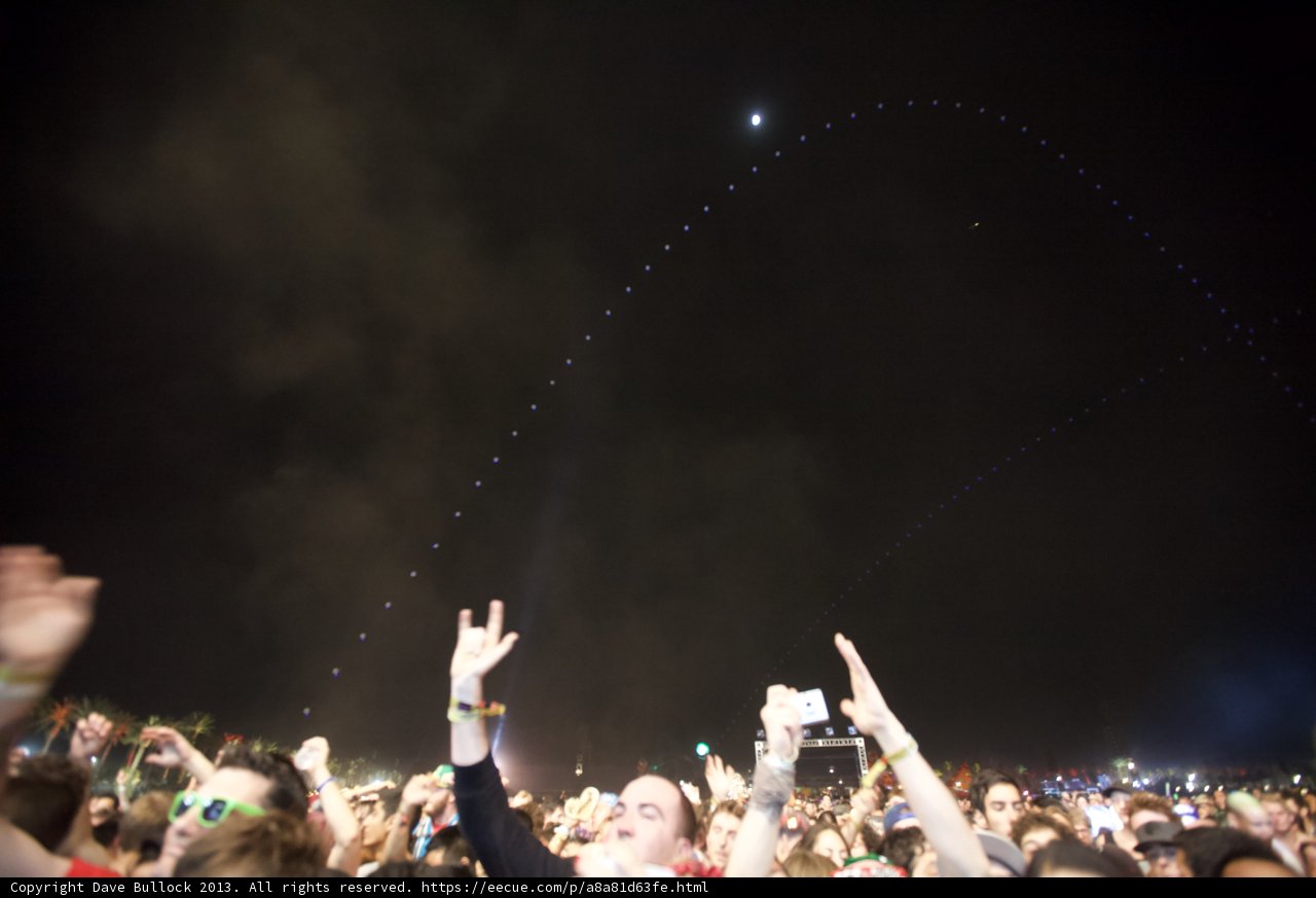 Electrifying Night Sky at Coachella Concert