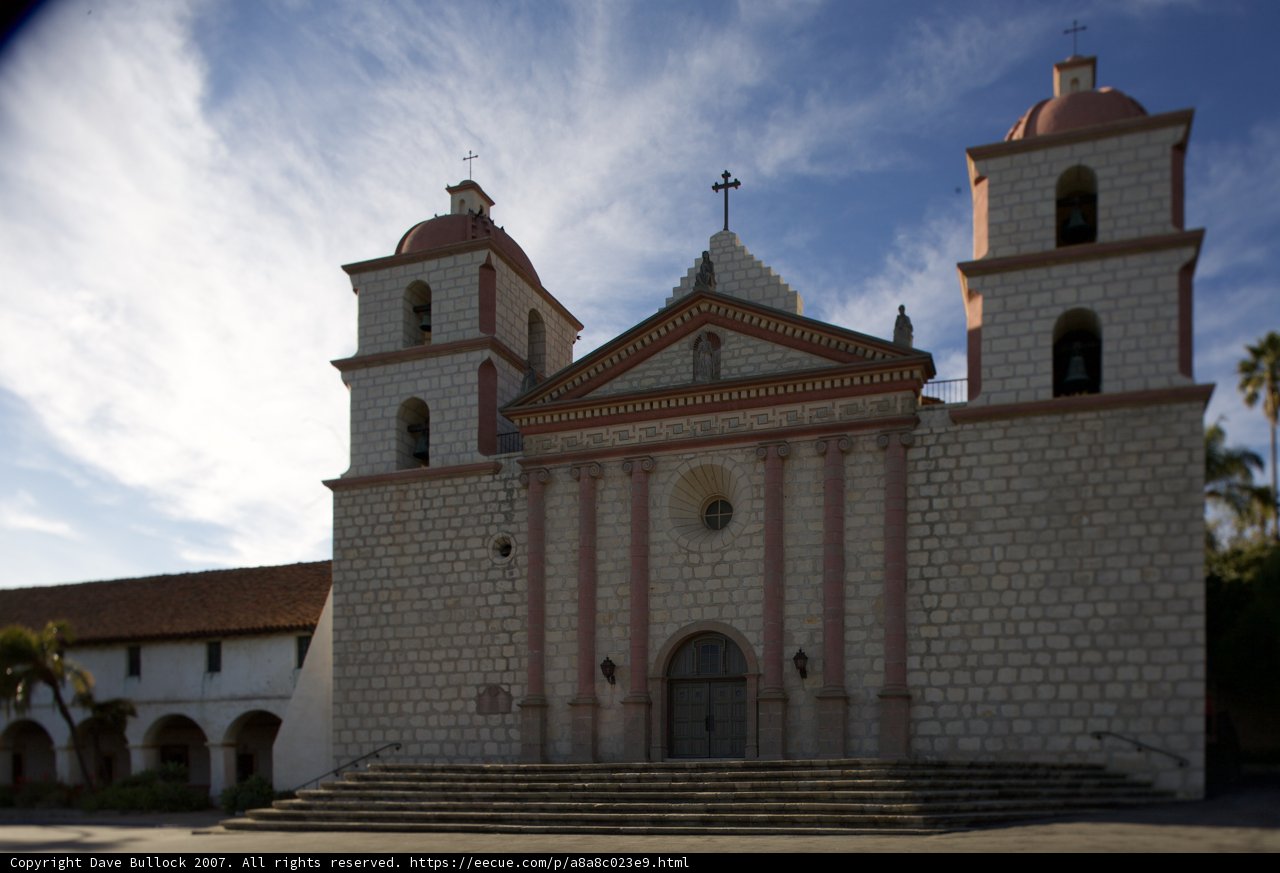 The Majestic Clock Tower of Santa Barbara Mission