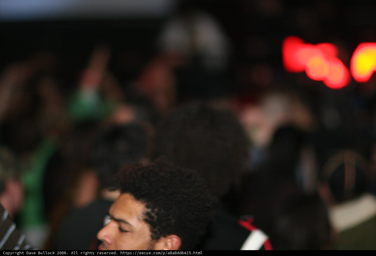 Black Shirt Man in a Crowd