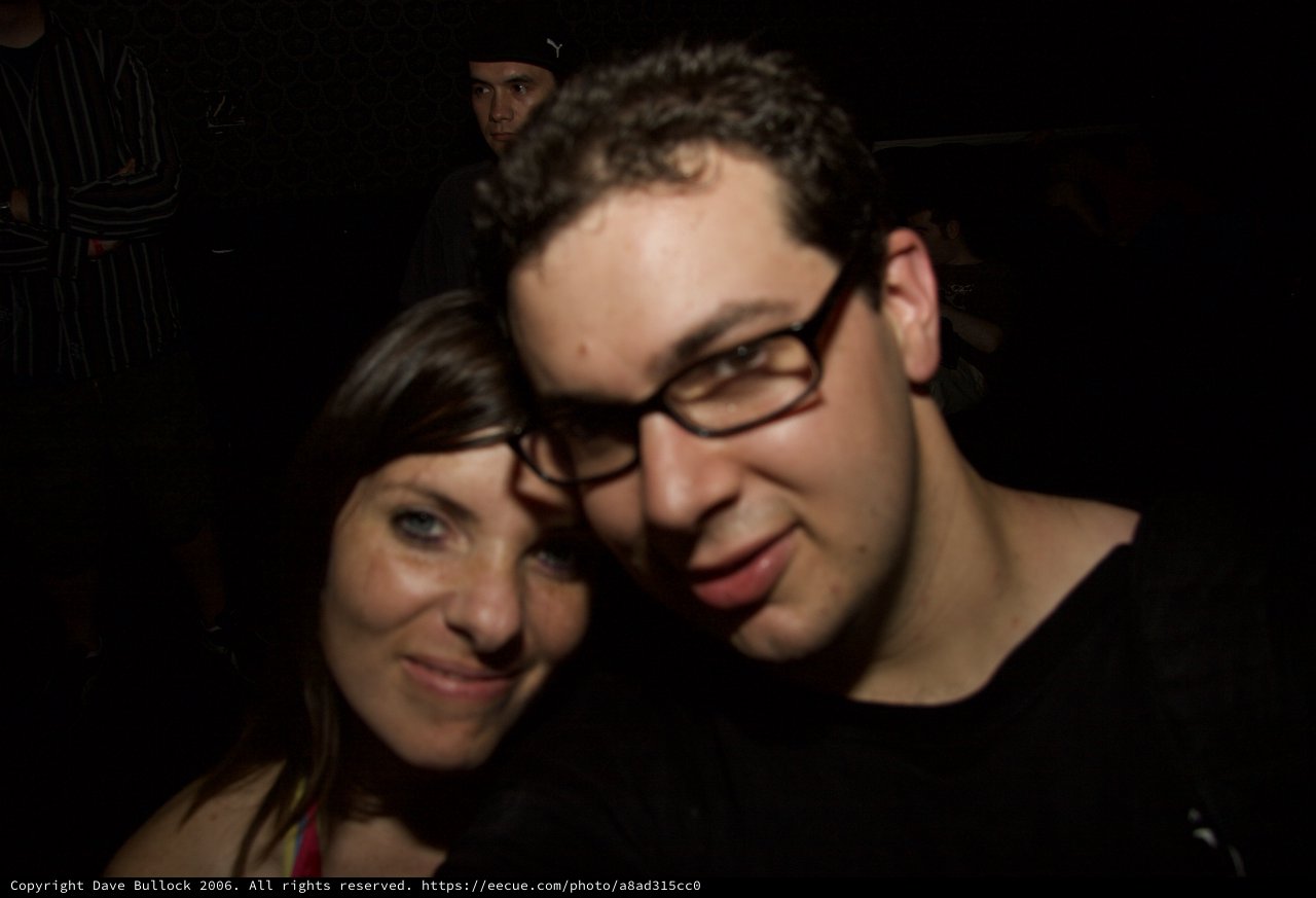 Late Night Close-Up Portrait of Two Friends
