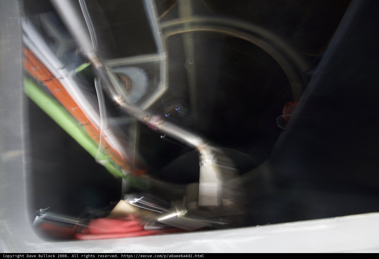 Blurred Pipe in a Vehicle