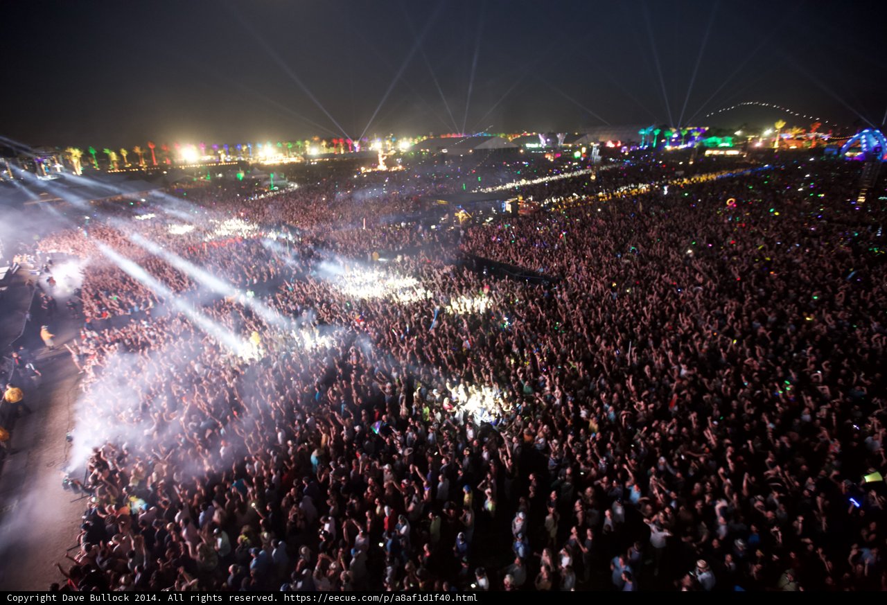 Concert Crowd Ignites the Night Sky in Indio