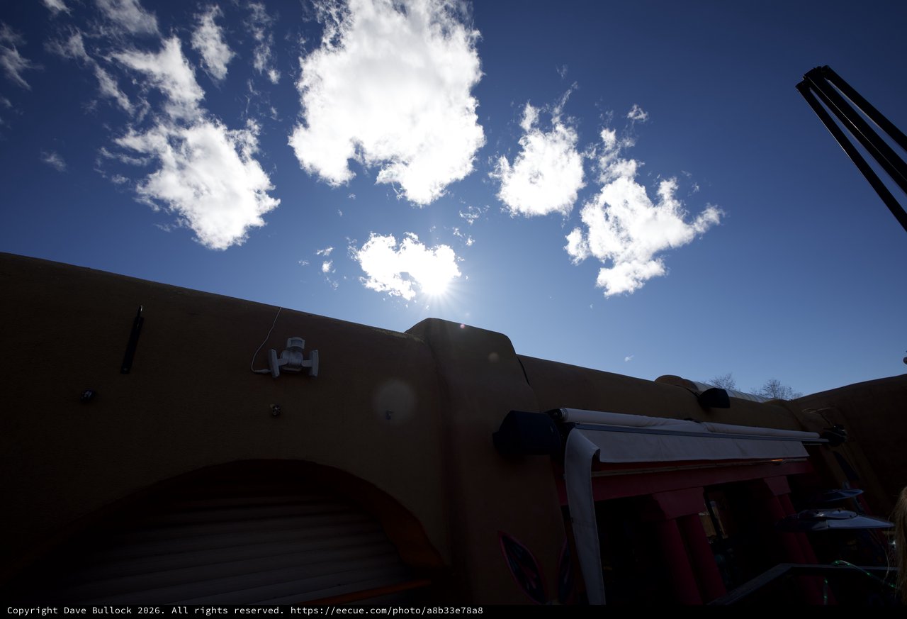 Adobe Architecture Against Brilliant New Mexico Sky