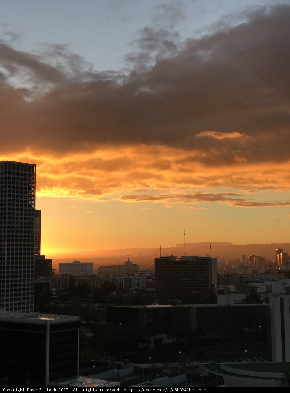 Sunset Skyline Over Los Angeles