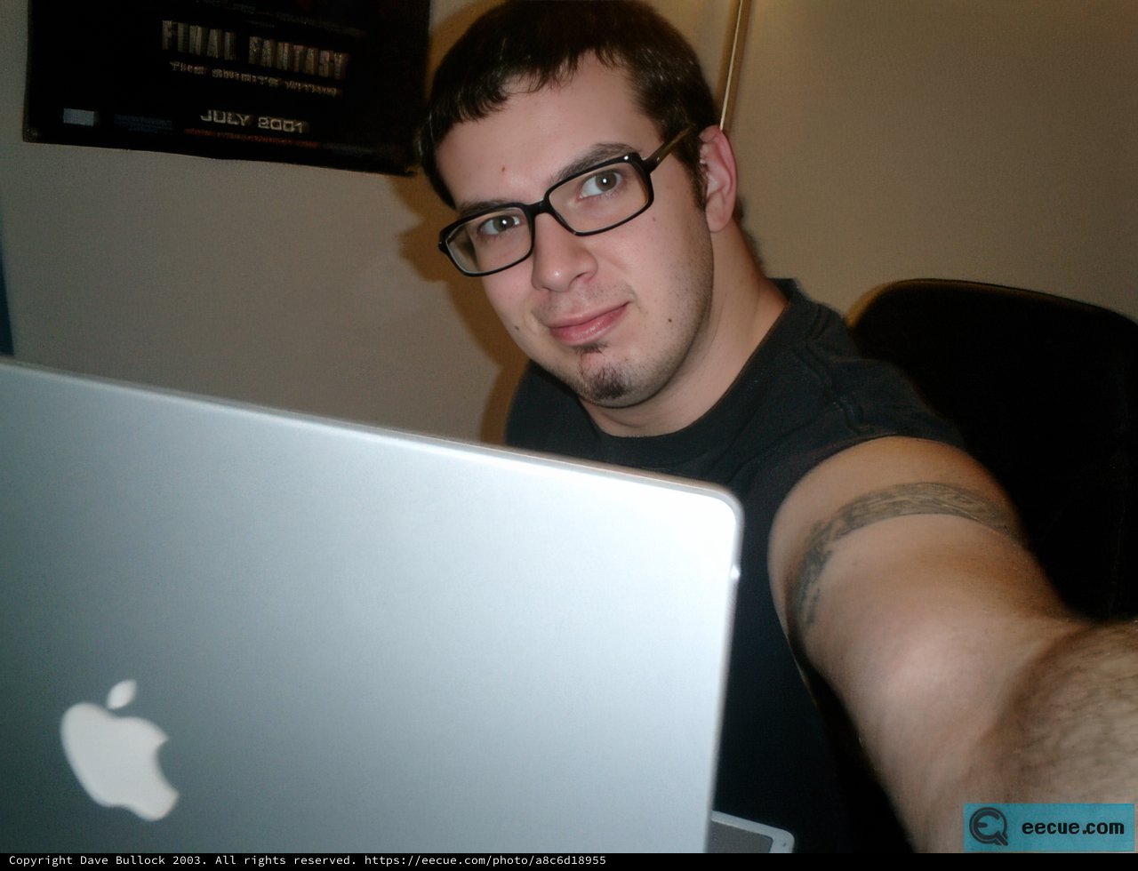 Dave B Working on His Laptop