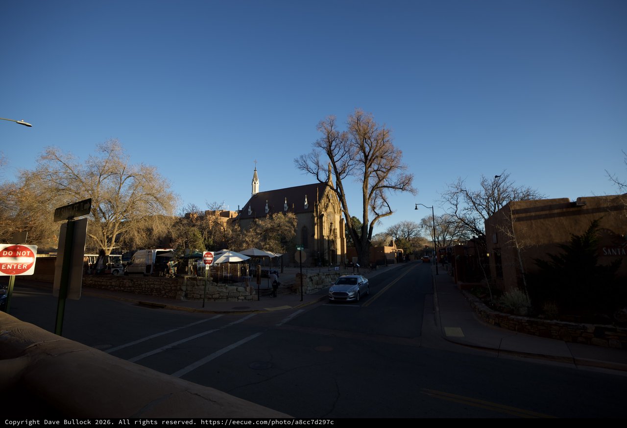 Historic Loretto Chapel at Dusk in Santa Fe