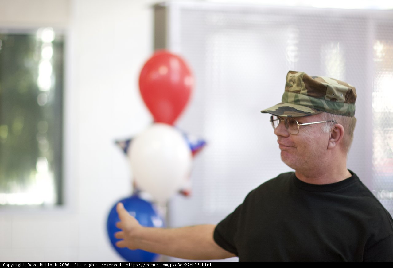 Military Man and Balloons