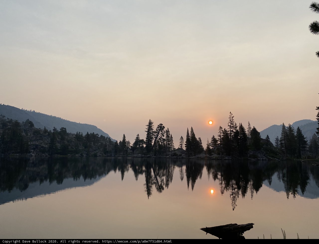 Sunrise over Grass Lake in Desolation Wilderness