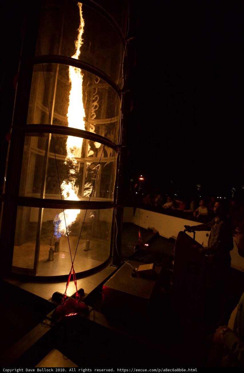 Glass Building Engulfed in Flames