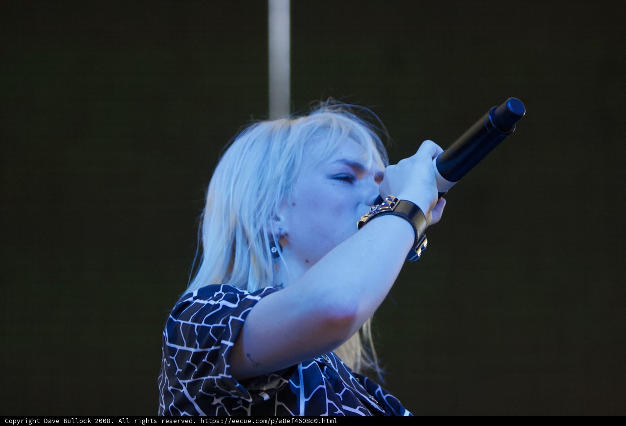 Blonde Beauty Belts Out Beats