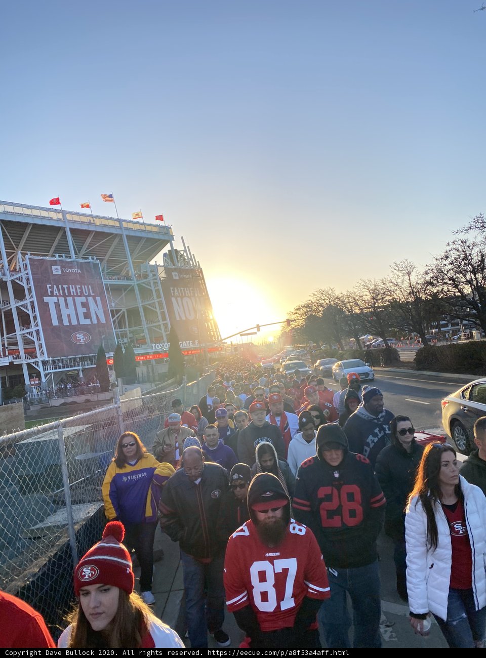 Crowd of People Catching the Sunset in Santa Clara