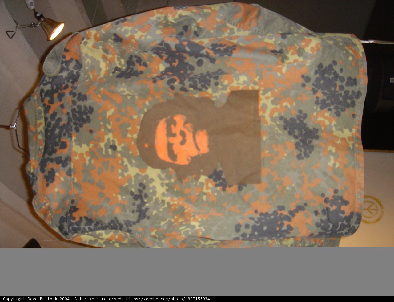 Camouflage Shirt with Man Print