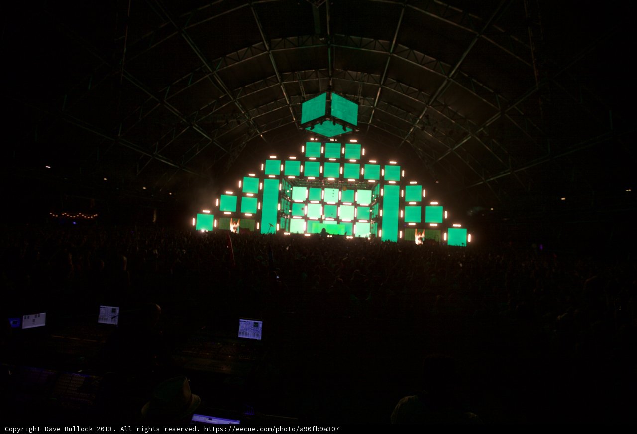 Green Lighting on a Massive Coachella Stage