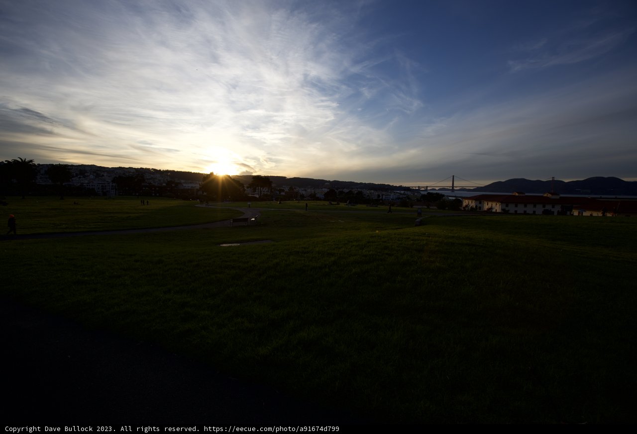 Epic Sunset Over Fort Mason Golf Course