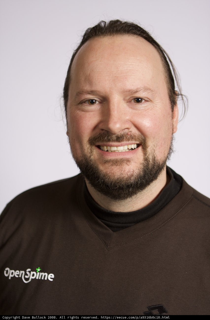 Smiling Bearded Man in Brown Shirt