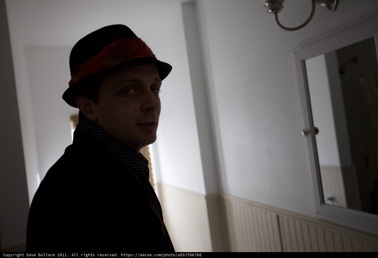 Man in Sun Hat and Scarf