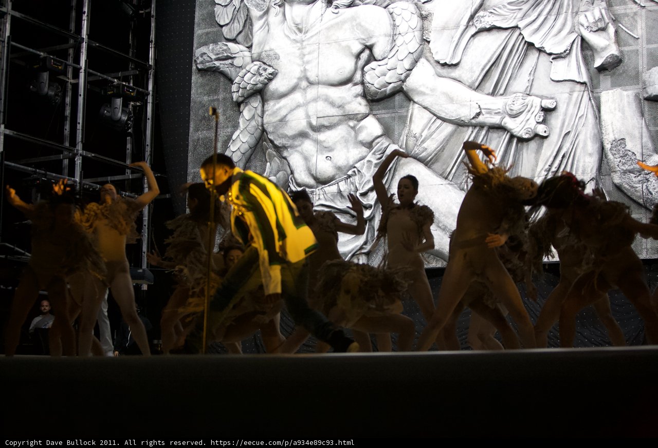 Dancing Man Enjoys Group Performance on Coachella Sunday