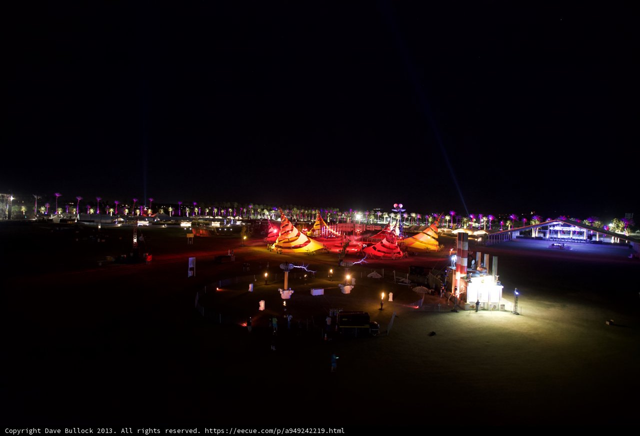 Night Lights at the Coachella Music Festival