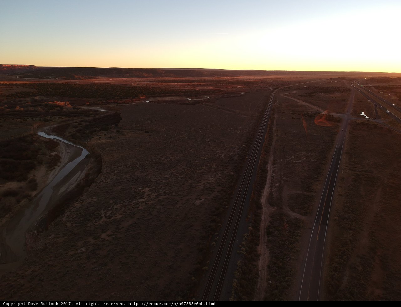 Desert Highway at Sunset