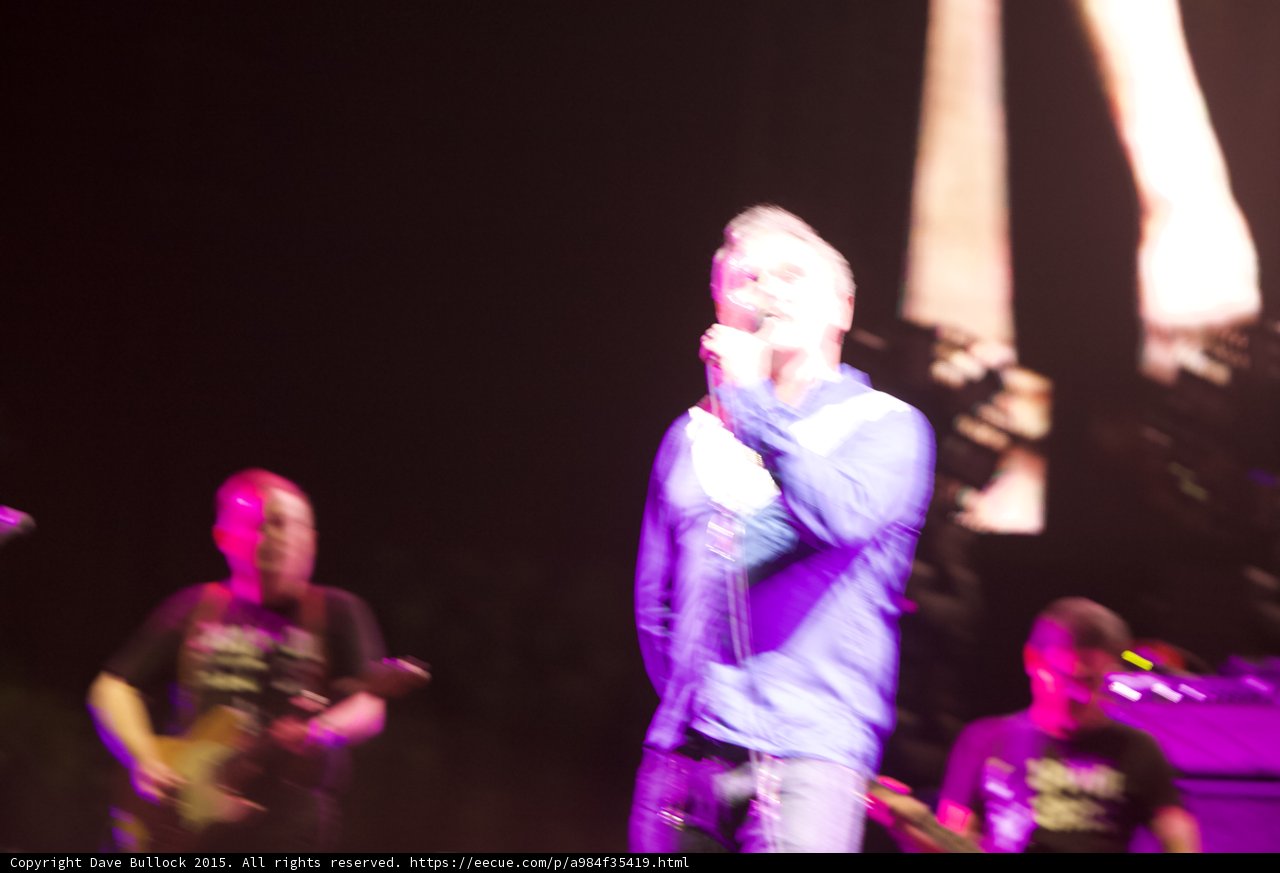 Morrissey Motion Blur Blue Shirt Bassist Capitol Tee Guitarist Capitol Tee Smiths Dangling Hands Screen
