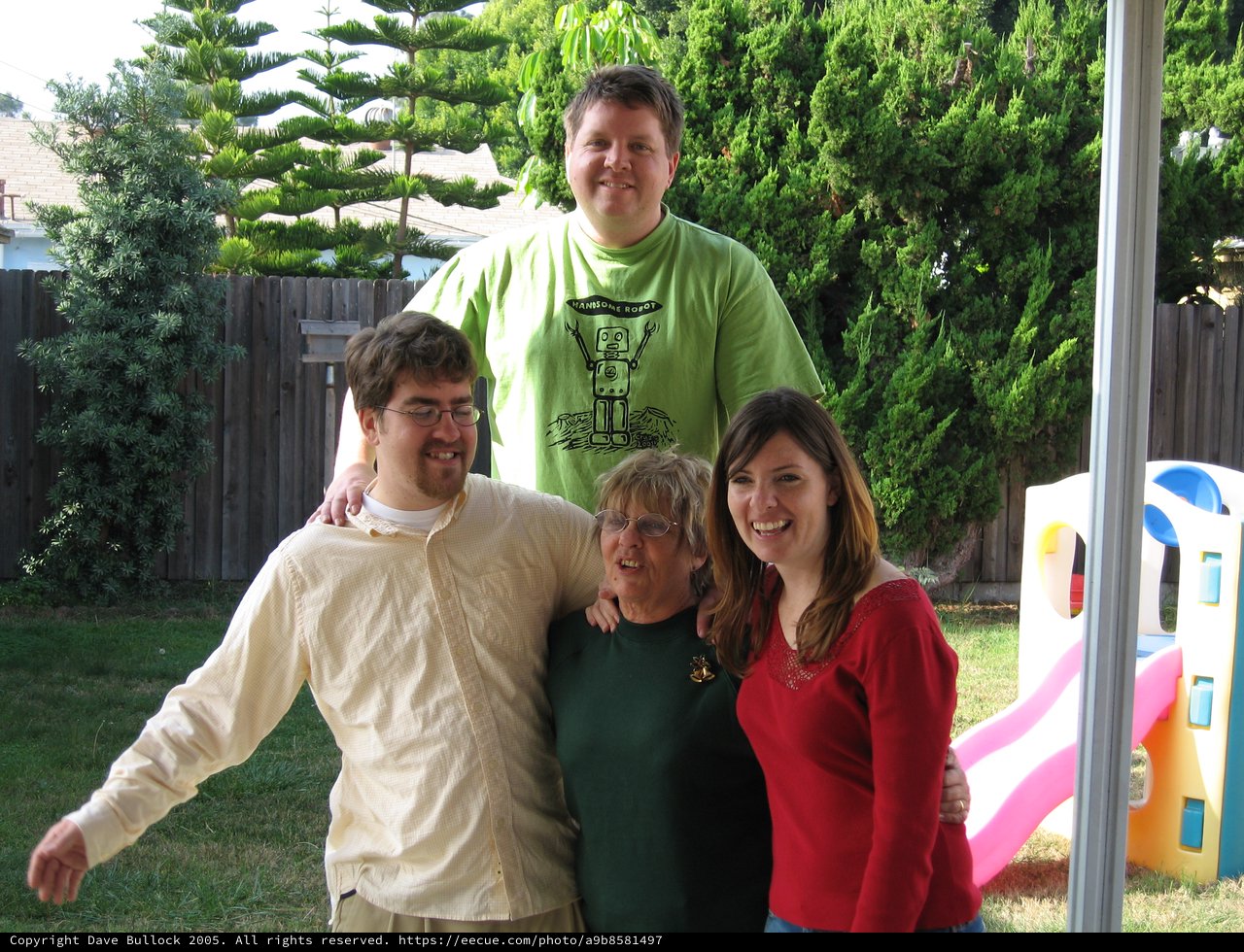 Family Christmas Gathering in Suburban Backyard 2005